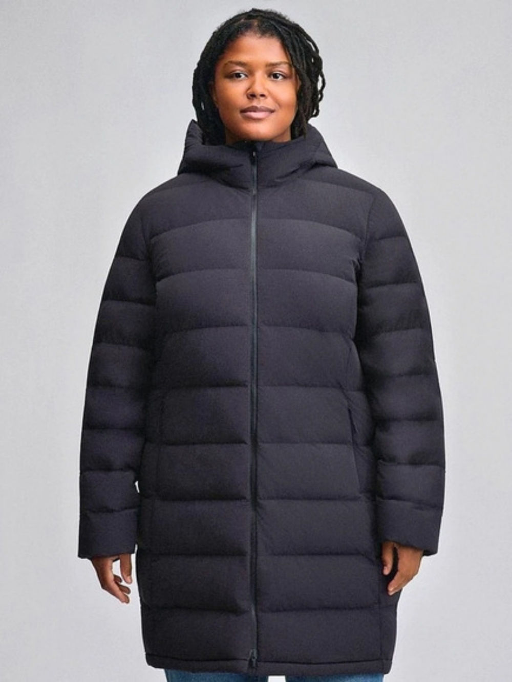 Eddie Bauer Glacier Peak Down Fill Winter Blue Hooded Puffer